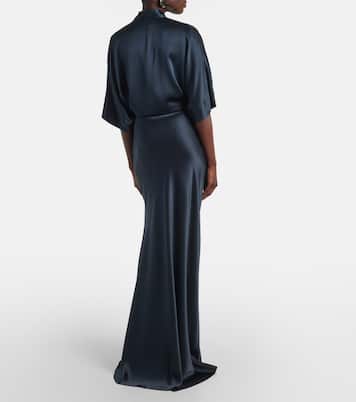 Blusa in raso di seta con ruches | The Sei