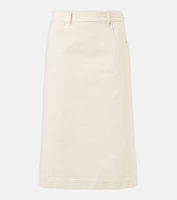 Falda midi en denim | Bottega Veneta