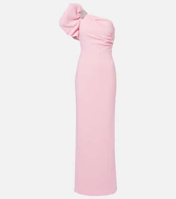 Isabella asymmetric crêpe gown | Rebecca Vallance