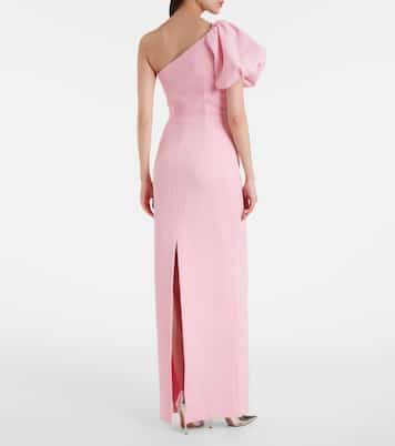 Isabella asymmetric crêpe gown | Rebecca Vallance