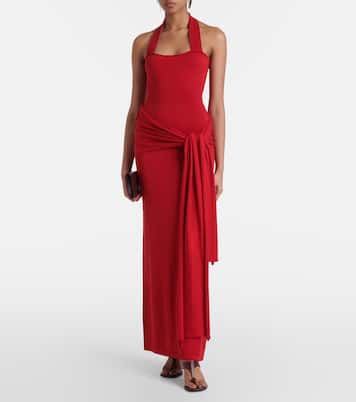 Abito lungo in maglia di seta e cotone | Aya Muse