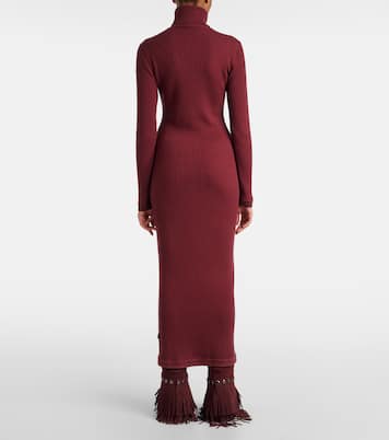 Mireille ribbed-knit turtleneck midi dress | Goldbergh