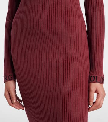 Mireille ribbed-knit turtleneck midi dress | Goldbergh