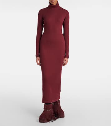 Mireille ribbed-knit turtleneck midi dress | Goldbergh