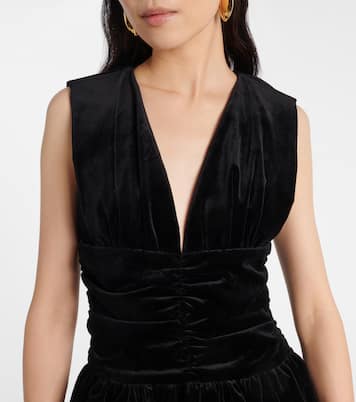 Cotton velvet balloon minidress | Patou