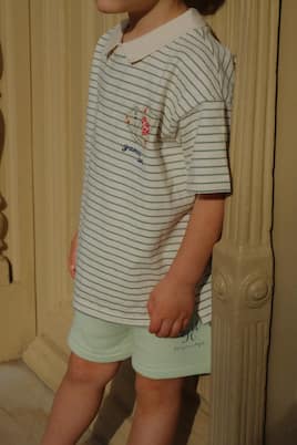x RHW – Polo rayé en coton | Konges Sløjd