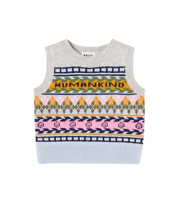 Grace argyle wool sweater vest | Molo