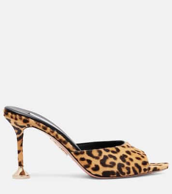 Pantoletten Bisous 85 aus Kalbshaar | Aquazzura