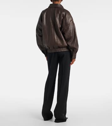 Veste bomber en cuir | Saint Laurent
