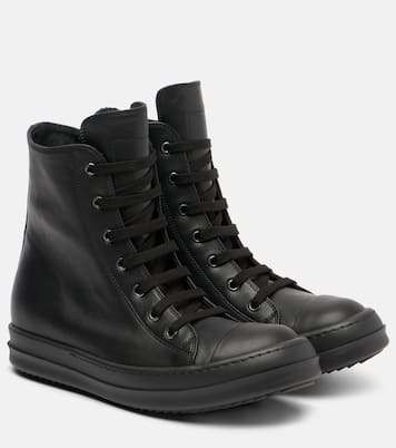 Zapatillas High Top Sneaks de piel | Rick Owens