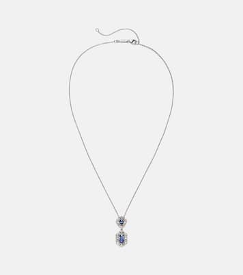 18kt gold pendant necklace with sapphires and diamonds | Suzanne Kalan