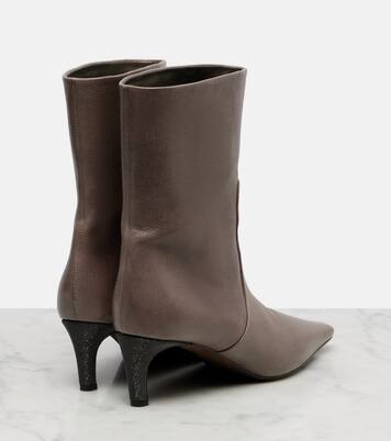 Monili leather ankle boots | Brunello Cucinelli