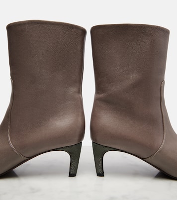 Monili leather ankle boots | Brunello Cucinelli