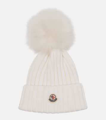 Ribbed-knit virgin wool beanie | Moncler