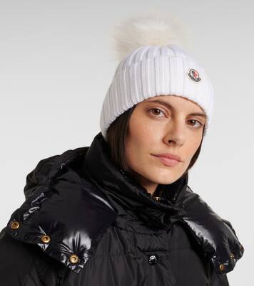 Ribbed-knit virgin wool beanie | Moncler