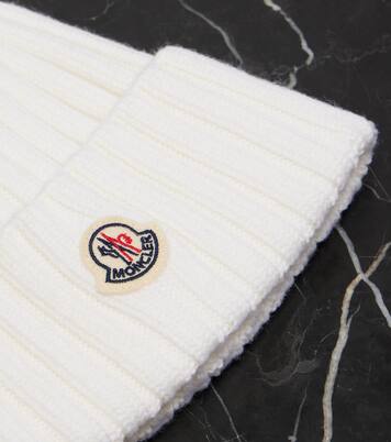 Ribbed-knit virgin wool beanie | Moncler