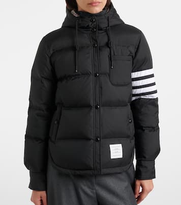 4-Bar hooded quilted down jacket | Thom Browne