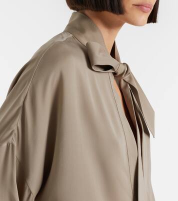 Tie-neck silk georgette blouse | Tom Ford