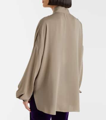 Tie-neck silk georgette blouse | Tom Ford