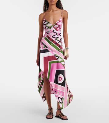 Robe longue en satin de soie | Pucci