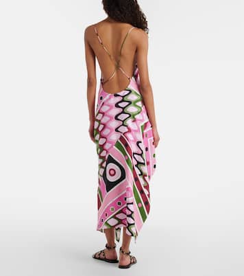 Robe longue en satin de soie | Pucci