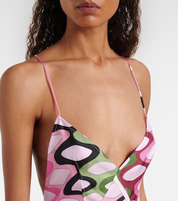Robe longue en satin de soie | Pucci