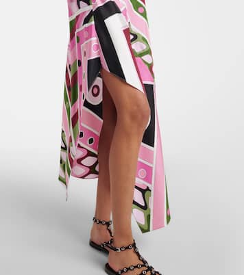 Robe longue en satin de soie | Pucci