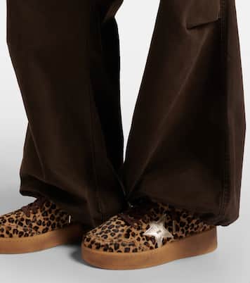 Ball Star 프린트 카프 헤어 스니커즈 | Golden Goose