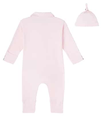 Baby cotton-blend beanie, bib, and onesie set | Burberry Kids