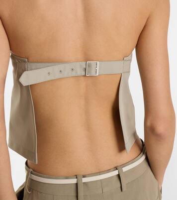 Halterneck cotton-blend top | Wardrobe.NYC