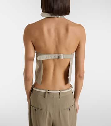 Halterneck cotton-blend top | Wardrobe.NYC