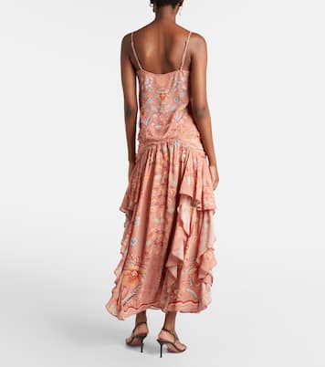 花卉蕾丝边饰荷叶边加长半身裙 | Farm Rio