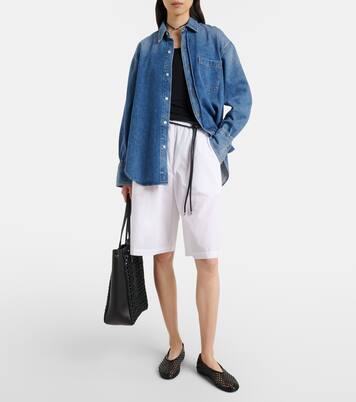 Tomoko cotton poplin shorts | Velvet