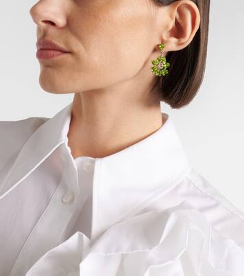 Heartbloom embellished drop earrings | Simone Rocha