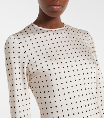 Polka-dot satin maxi dress | Rotate