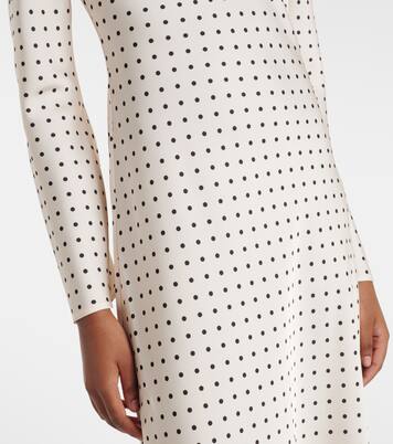 Polka-dot satin maxi dress | Rotate