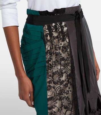 Paneled belted midi skirt | Prada