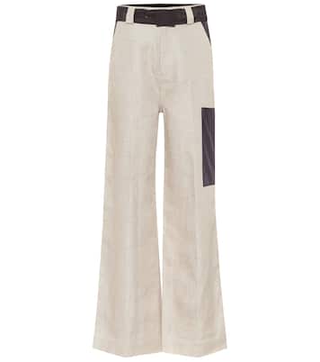 Pantalones anchos de lino | Ganni