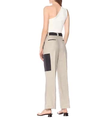 Pantalones anchos de lino | Ganni