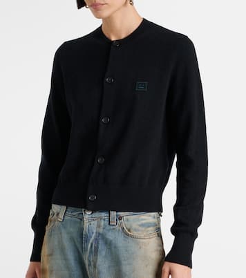 Face wool cardigan | Acne Studios