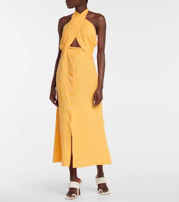 Soffio linen midi dress | Nanushka