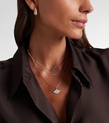 Groovy Eye 14kt yellow gold necklace with diamonds | Sydney Evan