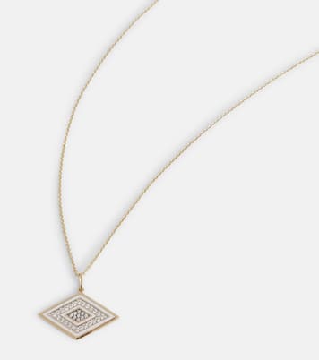 Collier Groovy Eye en or jaune 14 ct et diamants | Sydney Evan