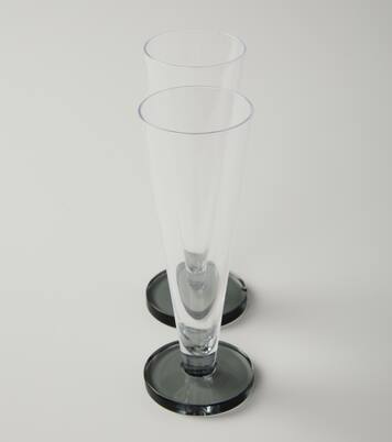 Puck set of 2 champagne flute glasses | Tom Dixon