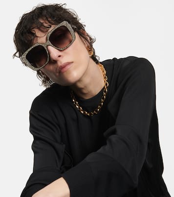 Embellished square sunglasses | Celine Eyewear