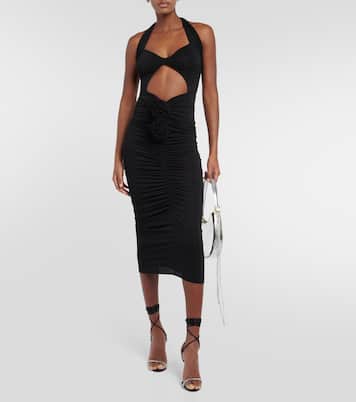 Twisted halterneck midi dress | Magda Butrym