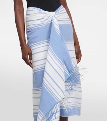 Pareo in lino e cotone a righe | Toteme
