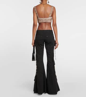 Jean évasé à taille basse et ornements | Blumarine