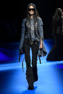 Jean évasé à taille basse et ornements | Blumarine