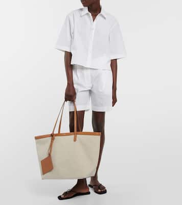Borsa in canvas con pelle | Toteme